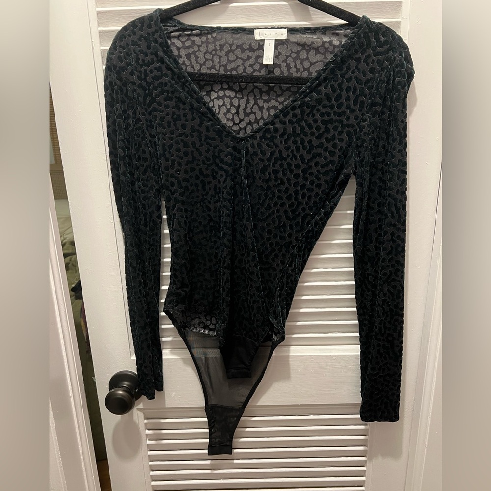 Elegant Black Long Sleeve Bodysuit